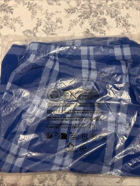 LandsEnd Supreme Blue Plaid Pajama Pants